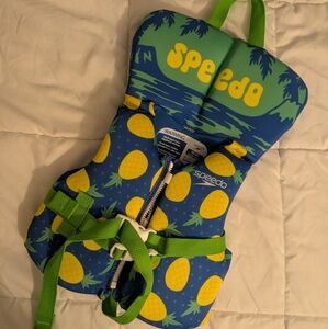Speedo Pineapple Print Life Jacket - Blue and Green